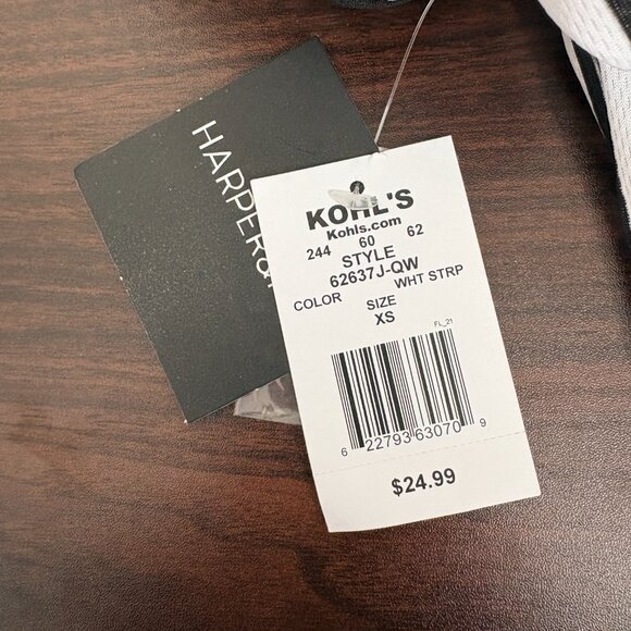 Harper & Ivy New York Pinstripe Baseball Graphic Short Sleeve Tee Size XS New - Picture 3 of 7